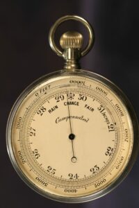 Image of dial for Short & Mason Aluminium Pocket Barometer c1901