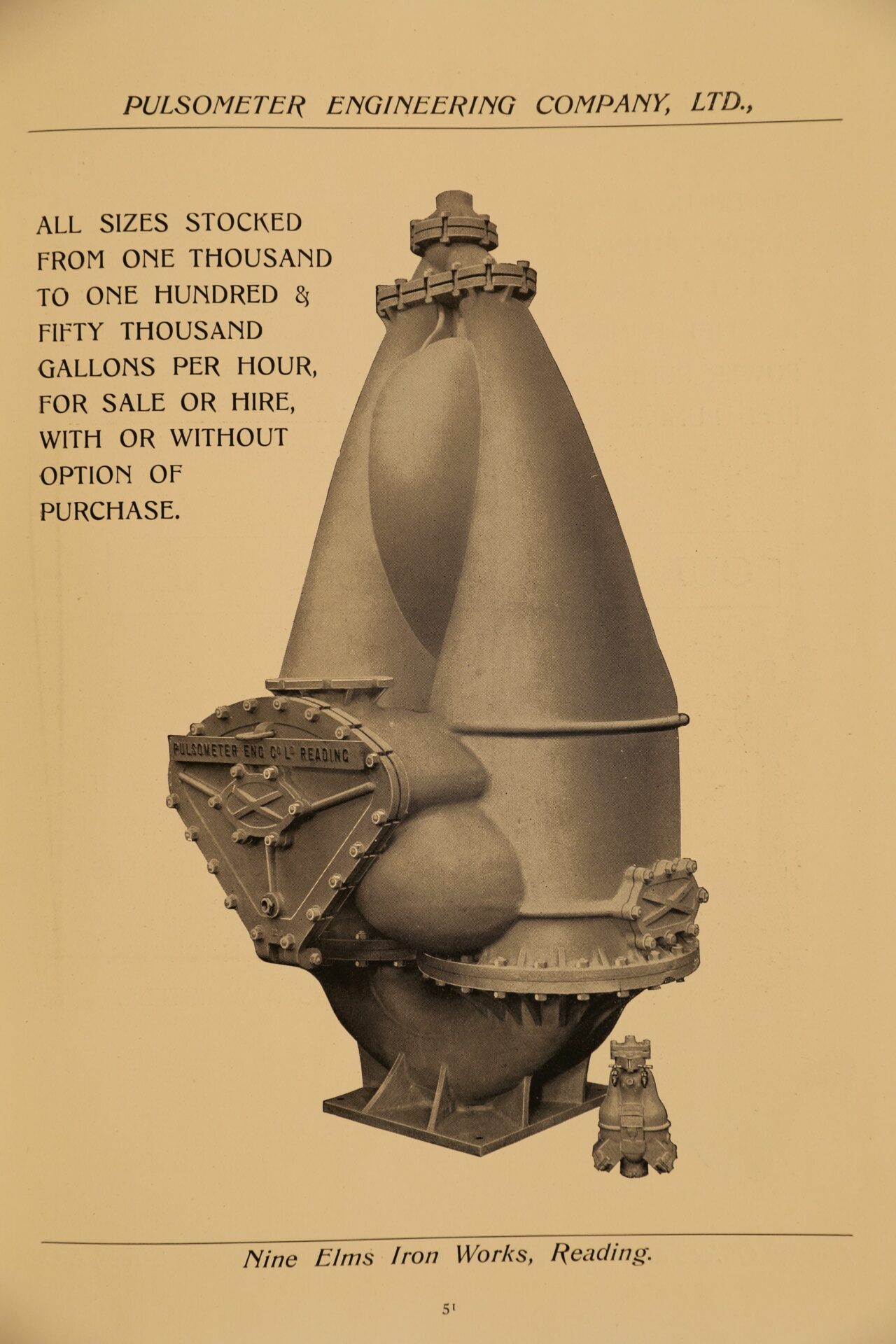 Image of page 51 from Pulsometer Steam Pumps Catalogue 1908