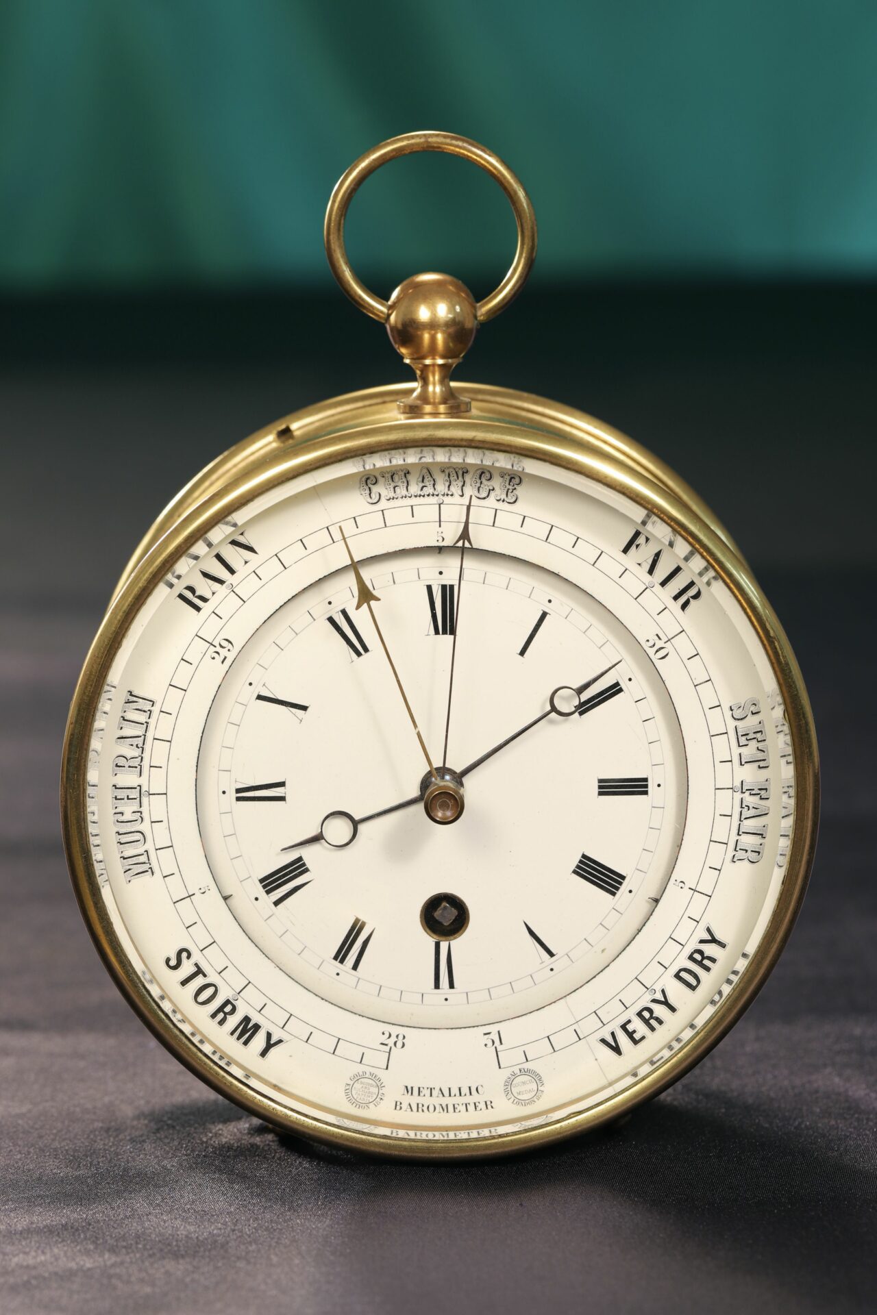 Front view of Bourdon & Richard Barometer Clock No 79 c1880
