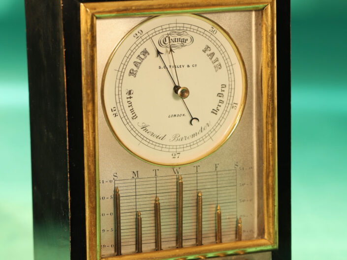 VERY RARE FRENCH RECORDING ANEROID BAROMETER OR BAROGRAPH c1878