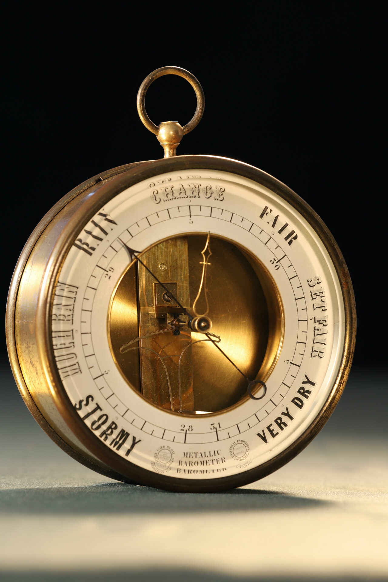 Image of Bourdon & Richard Barometer No 8138 c1860 taken from lefthand side