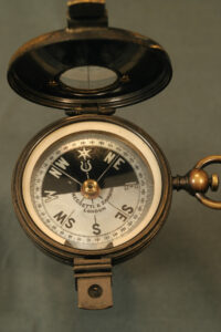Image of open Negretti & Zambra Prismatic Compass c1895