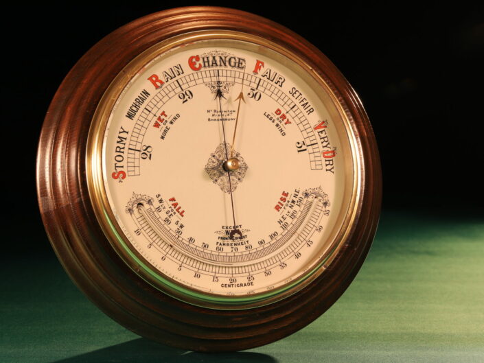 LARGE VICTORIAN ANEROID WALL BAROMETER BY SHORT & MASON c1890 – Reserved