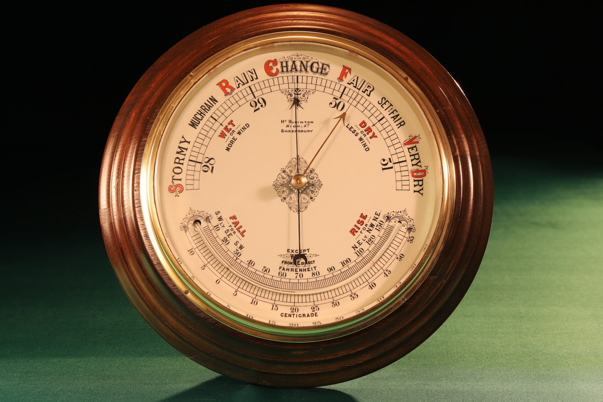 LARGE VICTORIAN ANEROID WALL BAROMETER BY SHORT & MASON c1890 – Sold –  Vavasseur Antiques