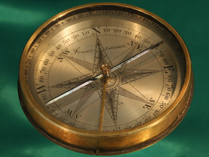 GEORGIAN SURVEYING COMPASS BY FRASER c1810