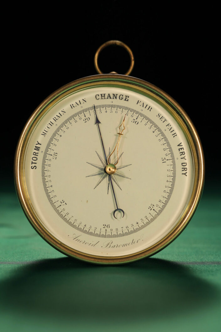 FRENCH MADE ANEROID BAROMETER ATTRIBUTED TO JULES RICHARD c1875 Sold