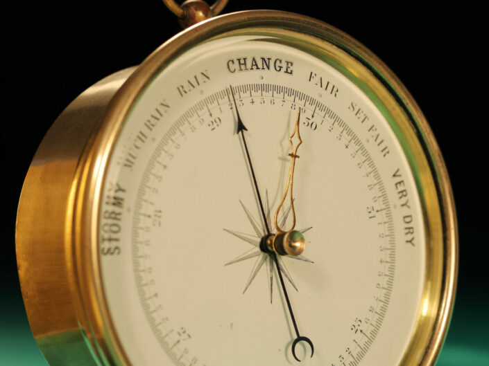 FRENCH MADE ANEROID BAROMETER ATTRIBUTED TO JULES RICHARD c1875 - Sold