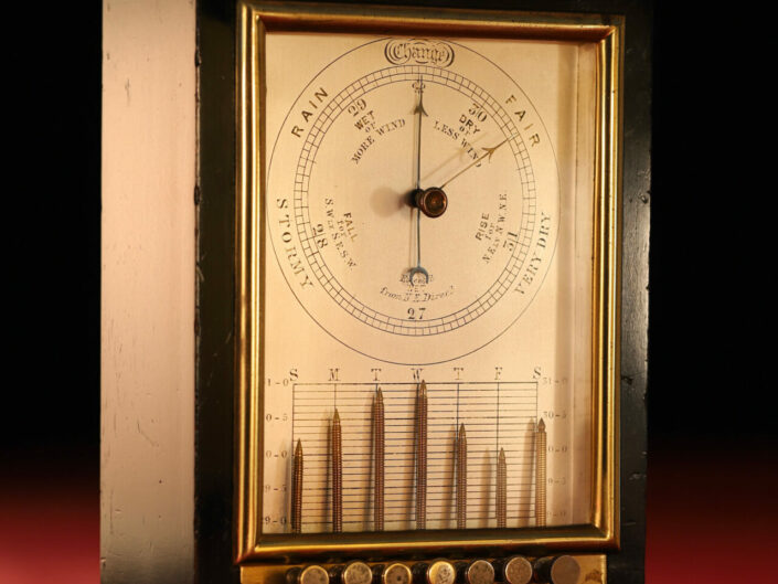 VERY RARE FRENCH ANEROID RECORDING BAROMETER OR BAROGRAPH c1870