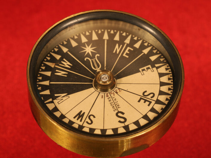 RARE NUMBERED SINGERS PATENT NIGHT COMPASS No 15982 c1865 - Sold