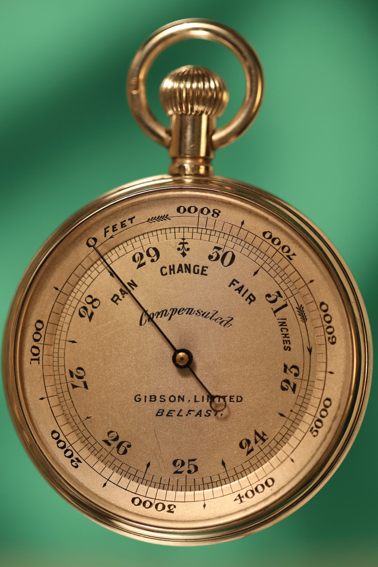 Gibson Miniature Silver Pocket Barometer_5a