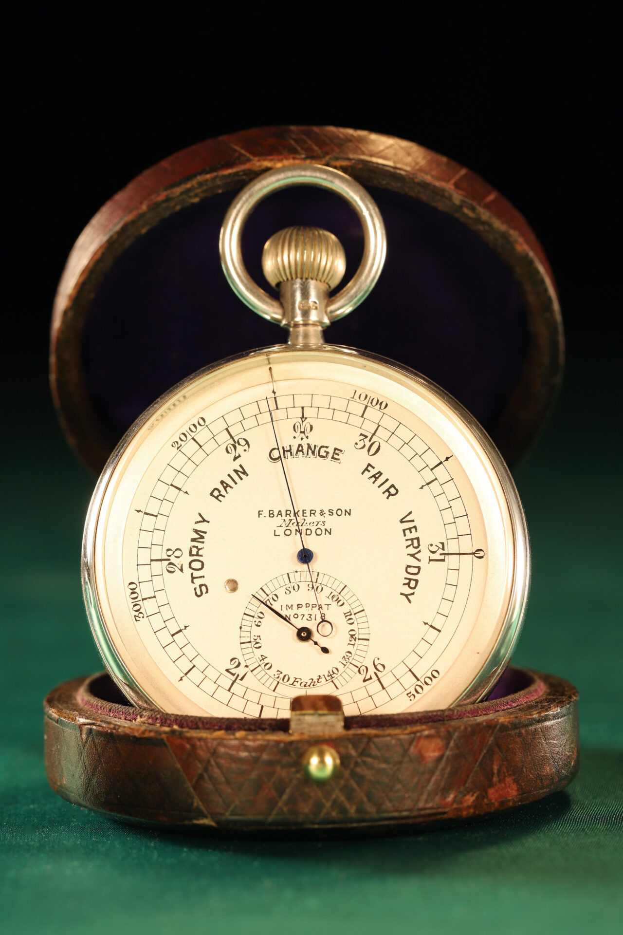 Silver Barker Pocket Barometer Pat 7318_14a