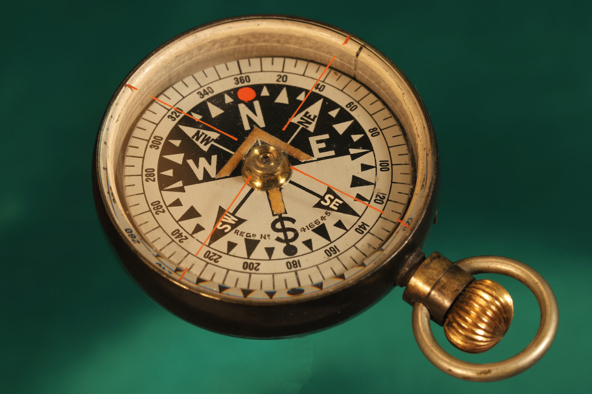 Barker RGS Oxidised Brass Compass SI2109
