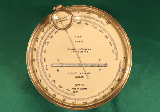 PRECISION ALTIMETER BY NEGRETTI & ZAMBRA No P/157780 c1950s