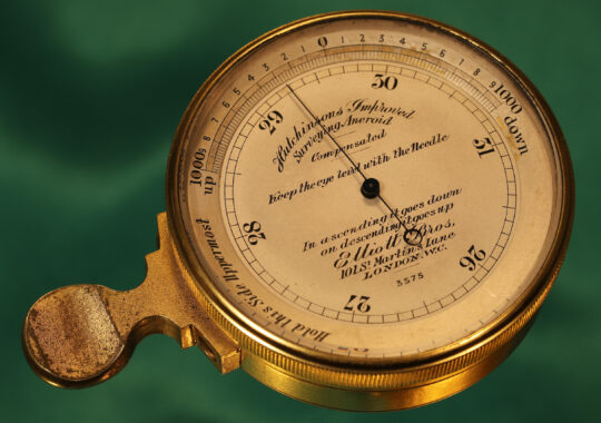 HUTCHINSON’S IMPROVED SURVEYING ANEROID BY ELLIOTT No 3575 c1893