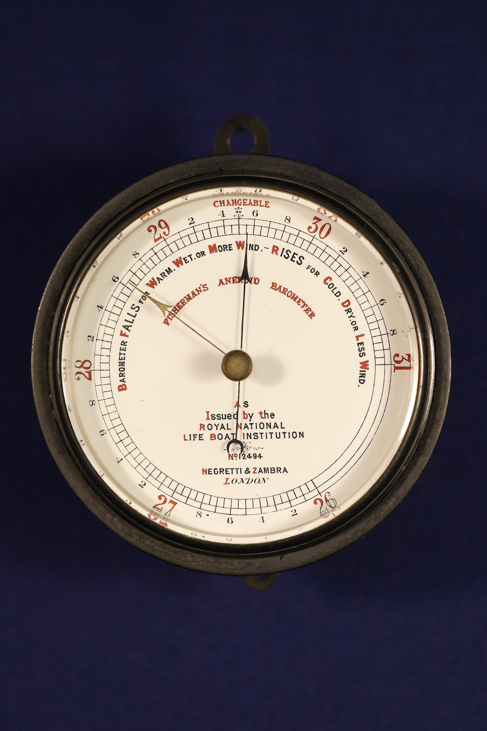 Negretti & Zambra RNLI Marine Barometer No 12494 BA1316