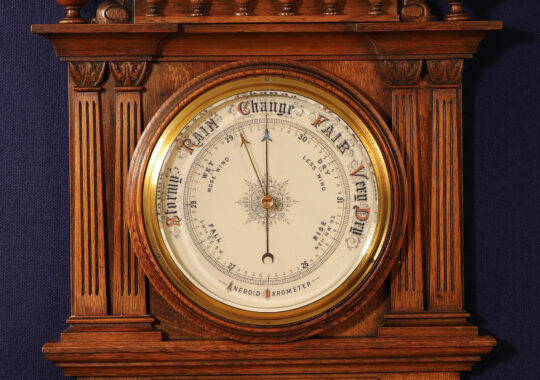 ANTIQUE WALL BAROMETER RETAILED BY PEARCE & SONS c1880