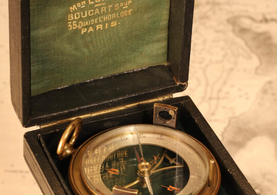 POCKET SIGHTING COMPASS CLINOMETER BY HENNEQUIN No 440 c1895