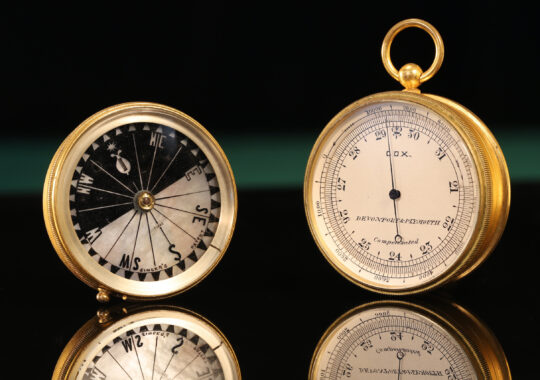 FINE DOUBLE-SIDED POCKET BAROMETER COMPENDIUM RETAILED BY COX c1866 – ARCHIVE