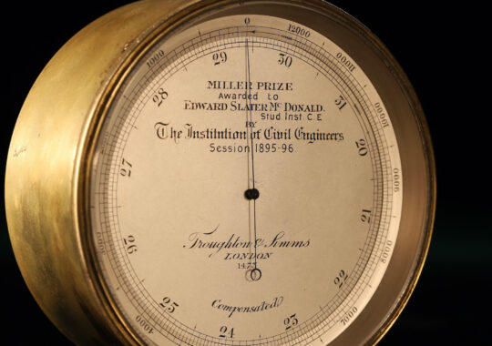UNUSUAL MILLER PRIZE BAROMETER ALTIMETER BY TROUGHTON & SIMMS NO 1473 c1895 – ARCHIVE