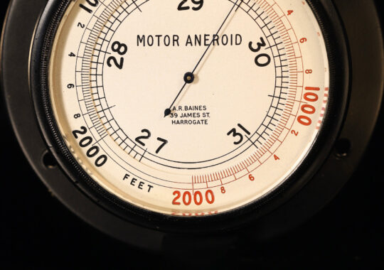 MOTOR ANEROID BAROMETER ALTIMETER BY NEGRETTI & ZAMBRA c1920