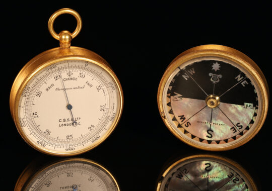 POCKET BAROMETER COMPASS COMPENDIUM BY FRANCIS BARKER FOR CSSA LTD c1895 – Reserved