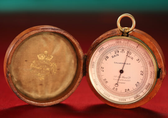 LARGER POCKET BAROMETER ALTIMETER BY CALLAGHAN & Co No 6644 c1885 – SOLD