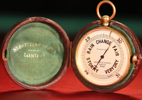 VERY GOOD POCKET BAROMETER BY NEGRETTI & ZAMBRA No 12585 c1933 – Archive