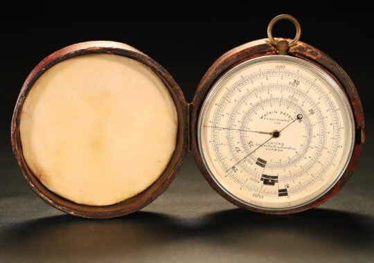UNUSUAL ALUMINIUM WATKIN HICKS BAROMETER ALTIMETER No 853 c1890