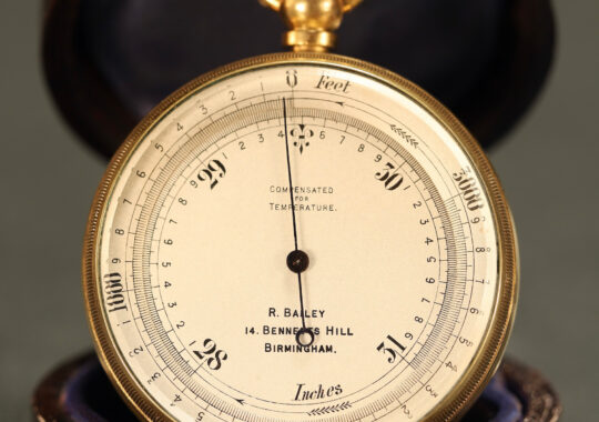 POCKET BAROMETER ALTIMETER BY SHORT & MASON FOR BAILEY c1920 – Sold