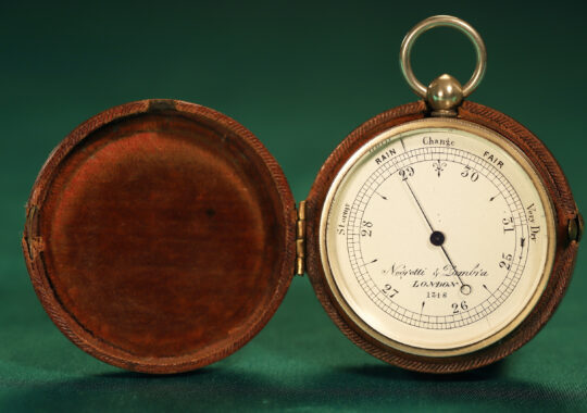 VERY EARLY POCKET BAROMETER BY NEGRETTI & ZAMBRA No 1348 c1863 – Reserved