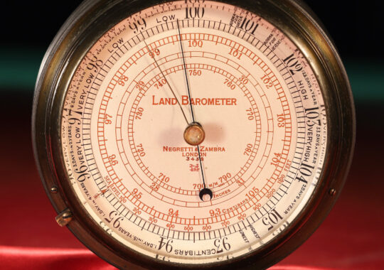 VERY SCARCE LAND BAROMETER BY NEGRETTI & ZAMBRA No 3459 c1910 – ARCHIVE
