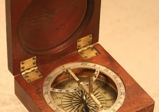 GEORGIAN POCKET SUNDIAL COMPASS BY WILLIAM SIMMS c1820 – Sold