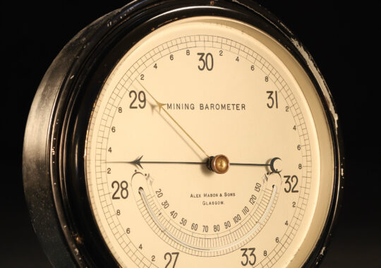 SCARCE ANEROID MINING BAROMETER BY SHORT & MASON FOR ALEX MABON & SONS c1930