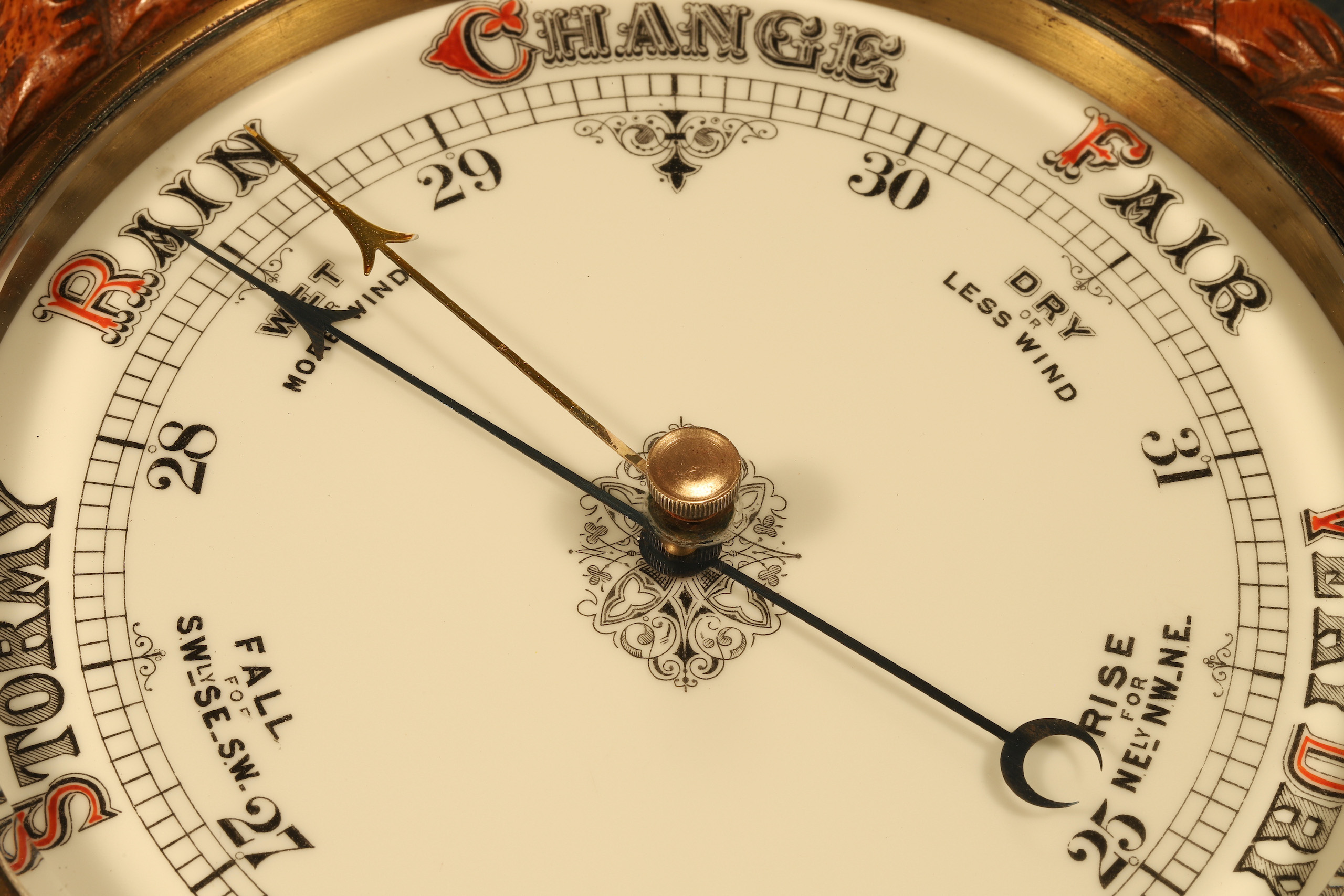 Oak Rope Twist Wall Barometer BA3120_1a