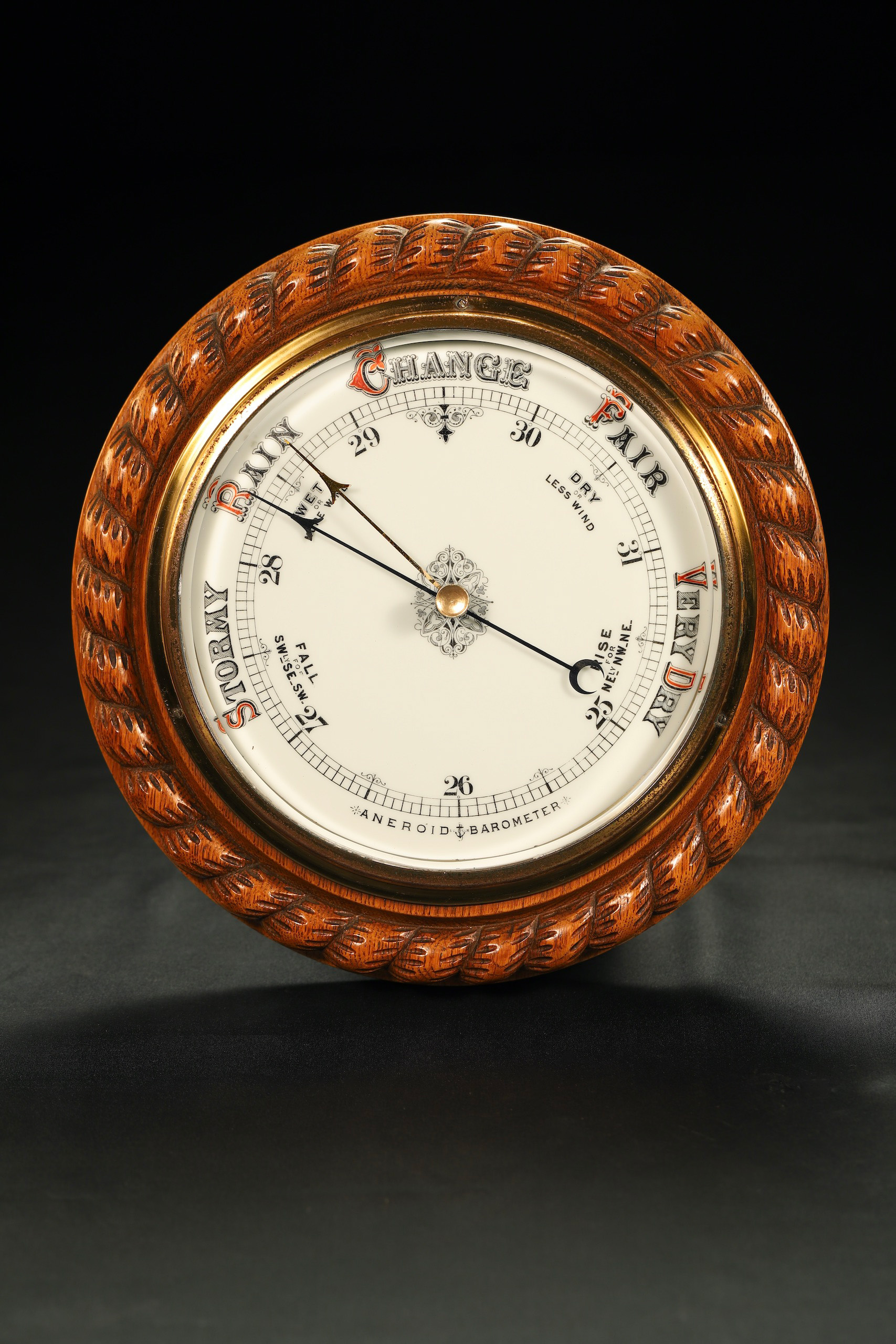 Oak Rope Twist Wall Barometer BA3120_6a