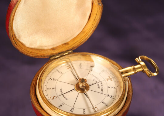 SCARCE GEORGIAN LONG NECKED COMPASS BY GILBERT WRIGHT & HOOKE c1800 – Sold