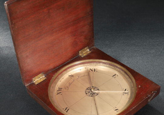 VERY LARGE SURVEYING COMPASS BY DOLLOND c1800 WITH CHARLIE WATTS PROVENANCE