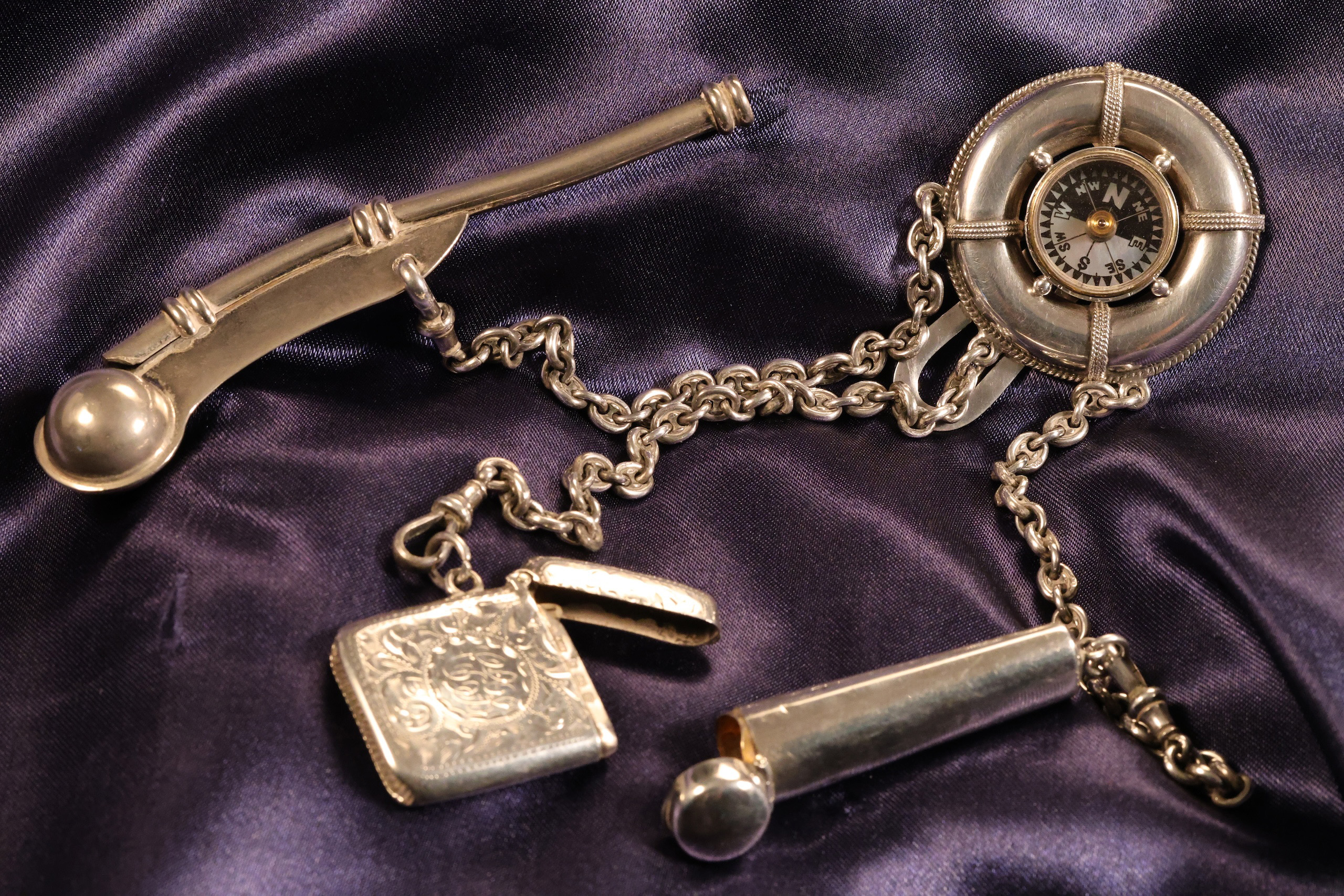 Saunders & Shepherd Silver Nautical Chatelaine_12a