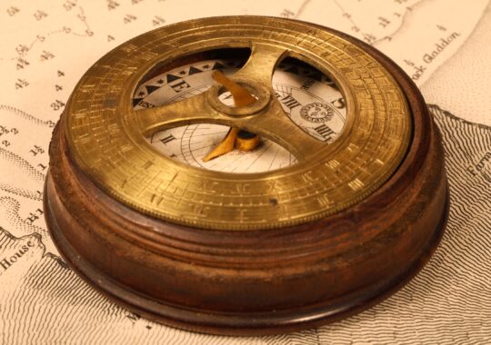 UNUSUAL GEORGIAN SUNDIAL COMPASS c1780