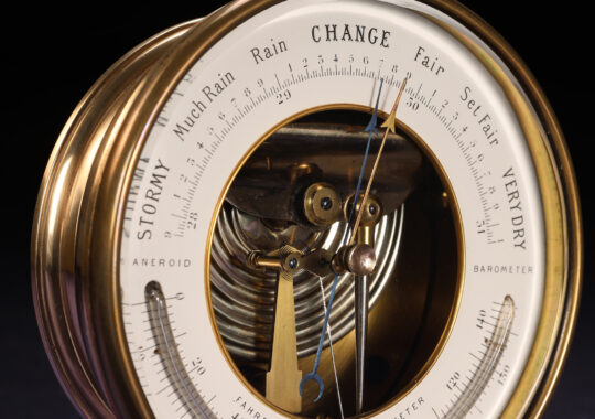 OPEN DIAL ANEROID BAROMETER BY LION & GUICHARD c1875