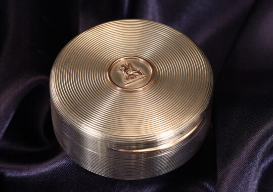 FINE SILVER & ROSE GOLD TRAVEL BAROMETER COMPENDIUM BY GARRARD c1910