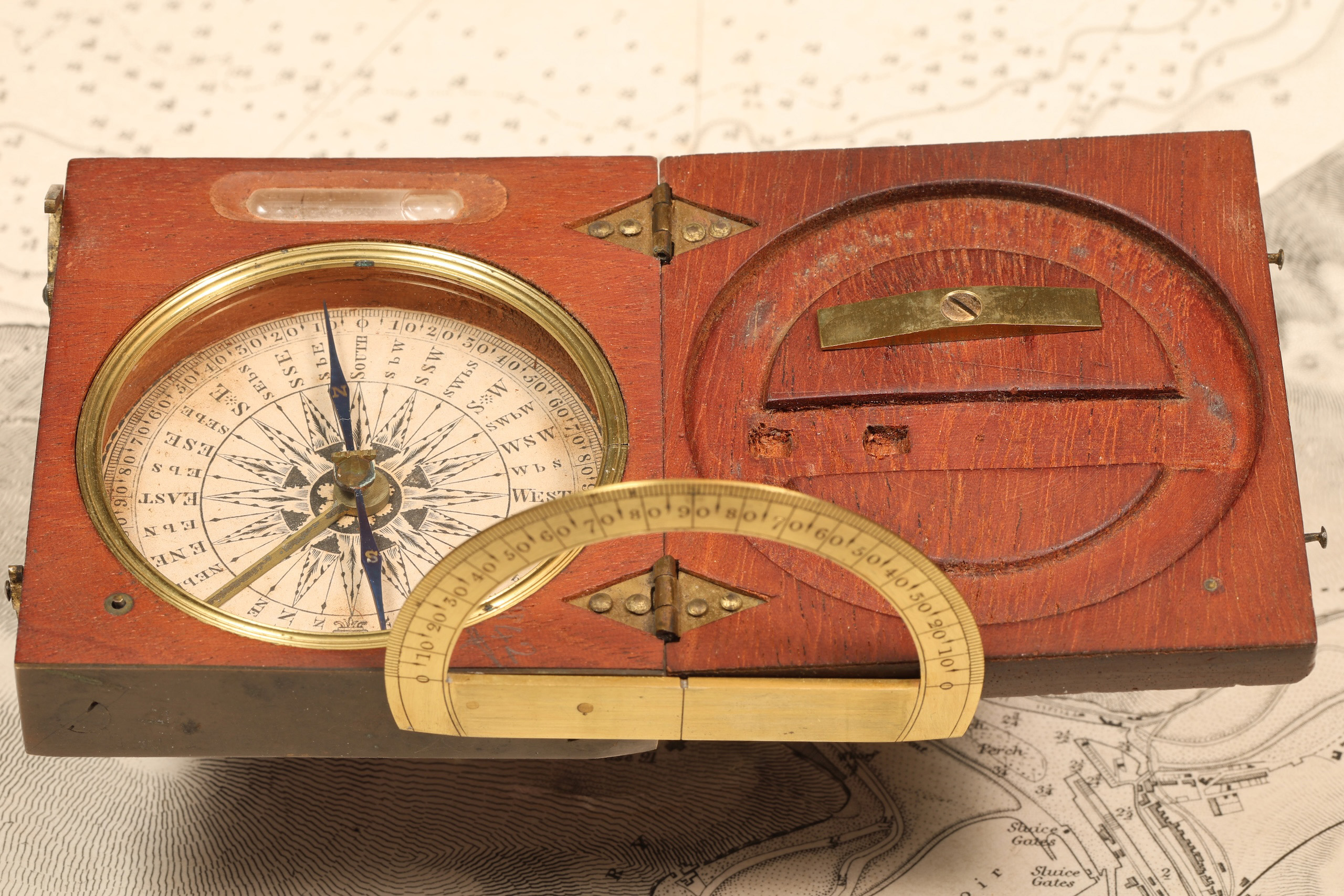 Georgian Pocket Compass with Protractor_2b