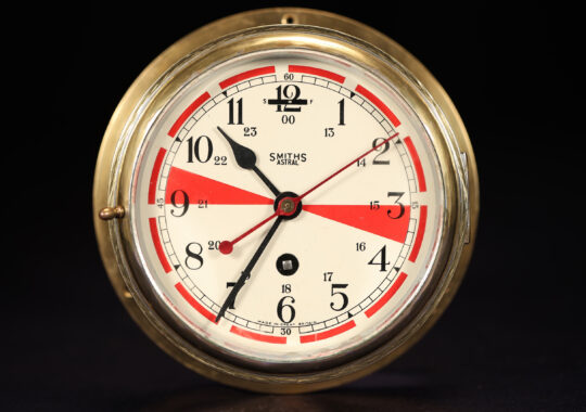 WWII SMITHS ASTRAL SHIPS CLOCK WITH SECTOR DIAL c1940